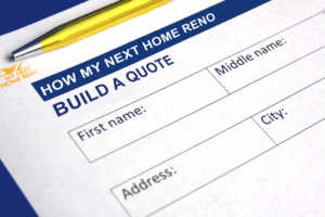 Building a home renovation quote